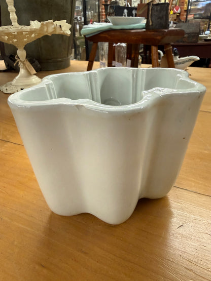 White Ironstone Pudding Mold