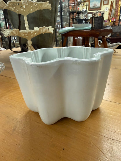 White Ironstone Pudding Mold