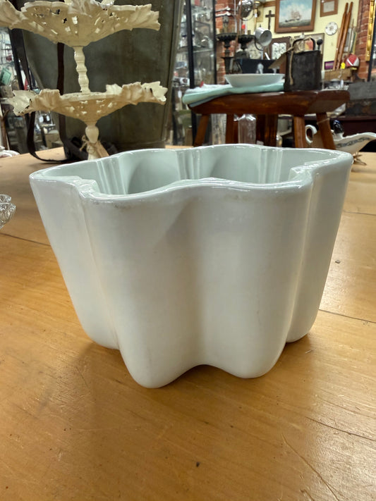 White Ironstone Pudding Mold