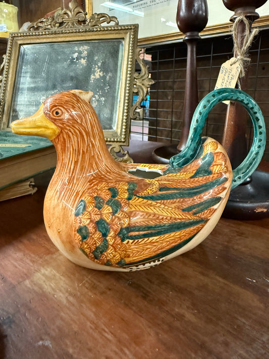 Essex Collection Majolica Duck Pitcher