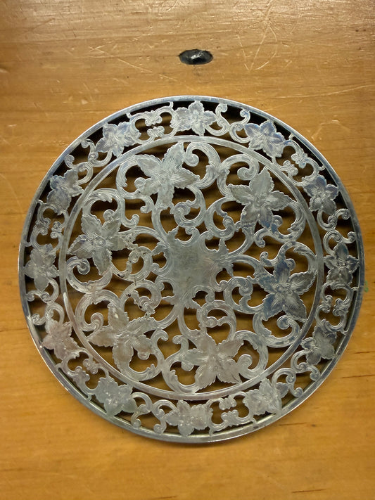 Pair of Silver Plate Pierced Trivets