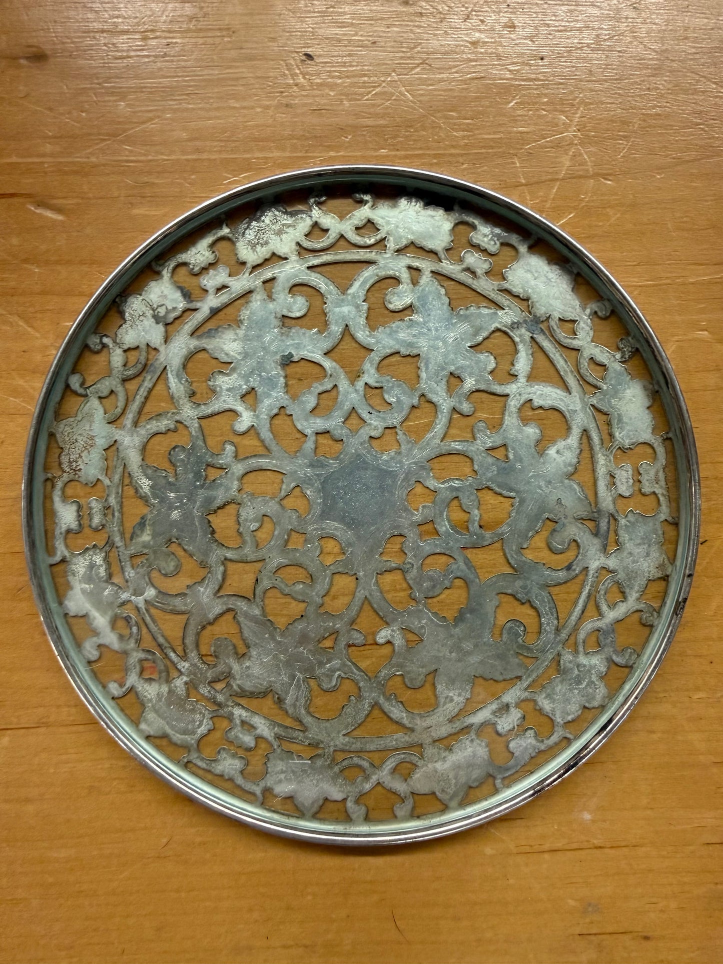 Pair of Silver Plate Pierced Trivets