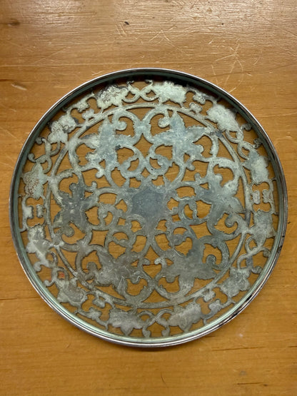 Pair of Silver Plate Pierced Trivets