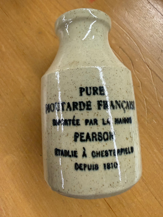 French Stoneware Mustard Pot