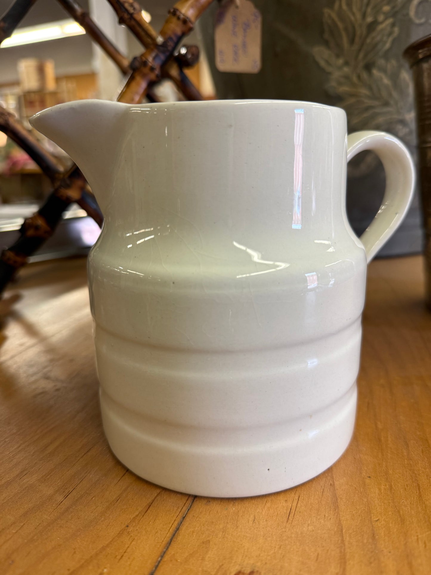 English White Banded Dairy Jug