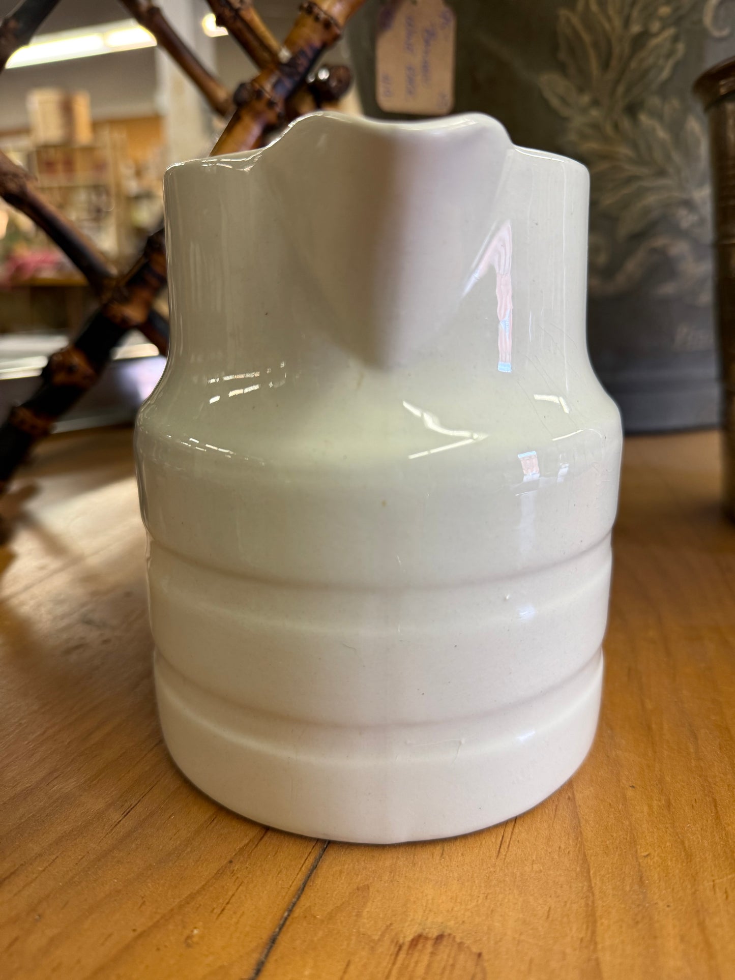 English White Banded Dairy Jug