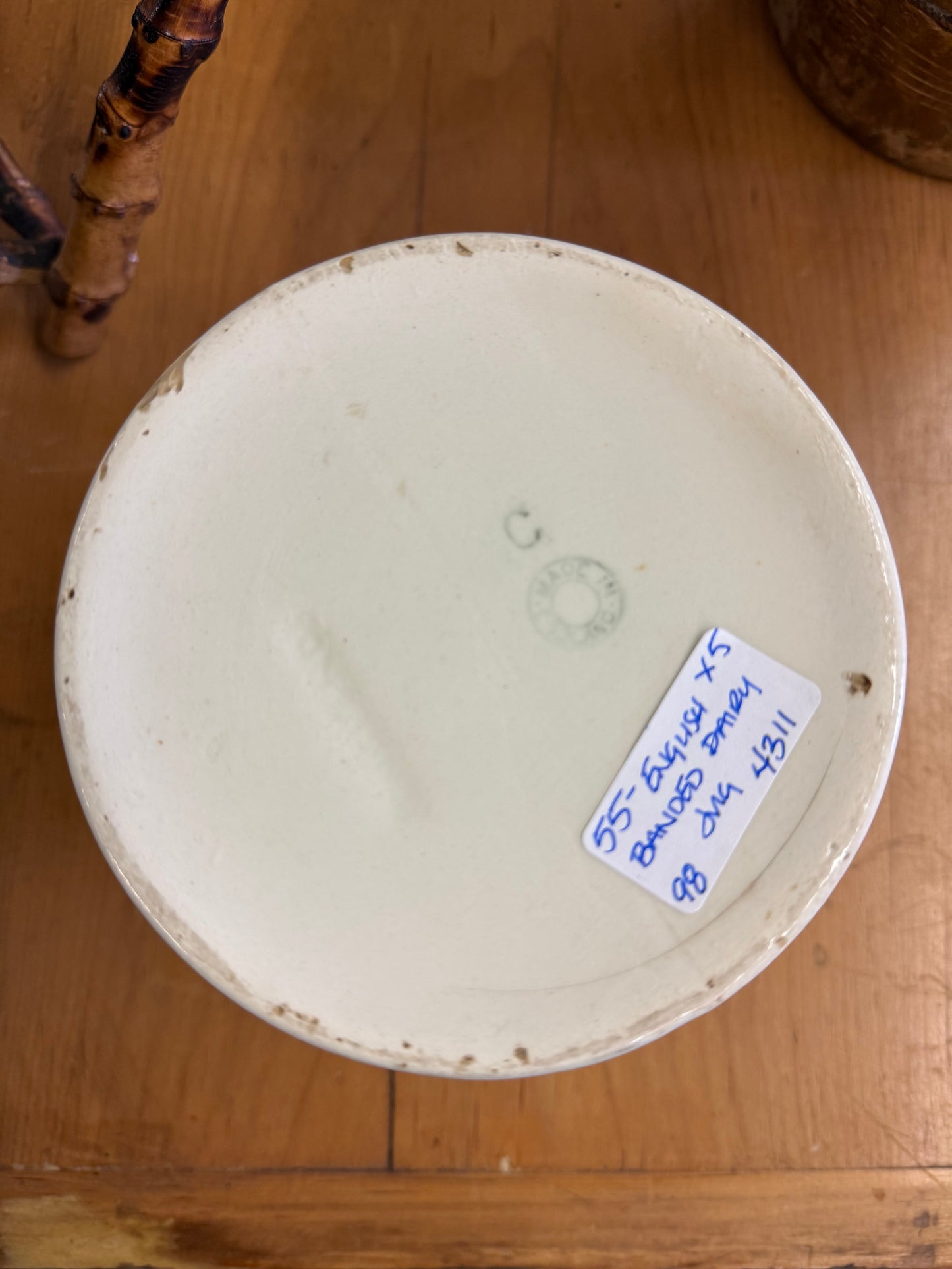 English White Banded Dairy Jug