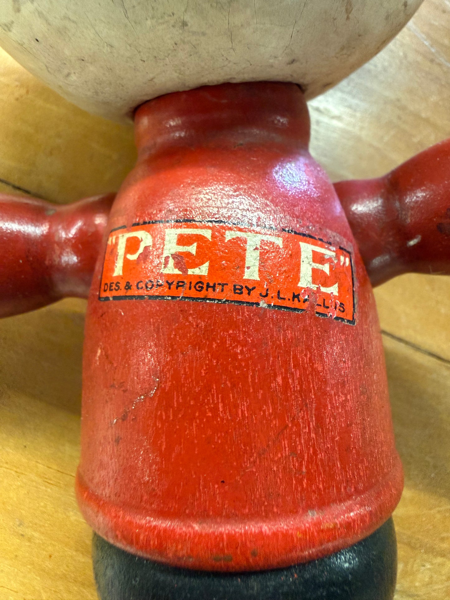 Pete the Pup Wooden Jointed Toy Doll