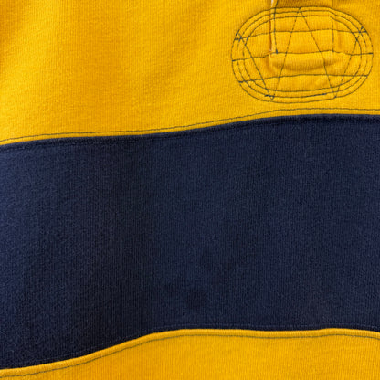 Vintage Polo Ralph Lauren Rugby XL - Wide Yellow Navy Blue Stripe