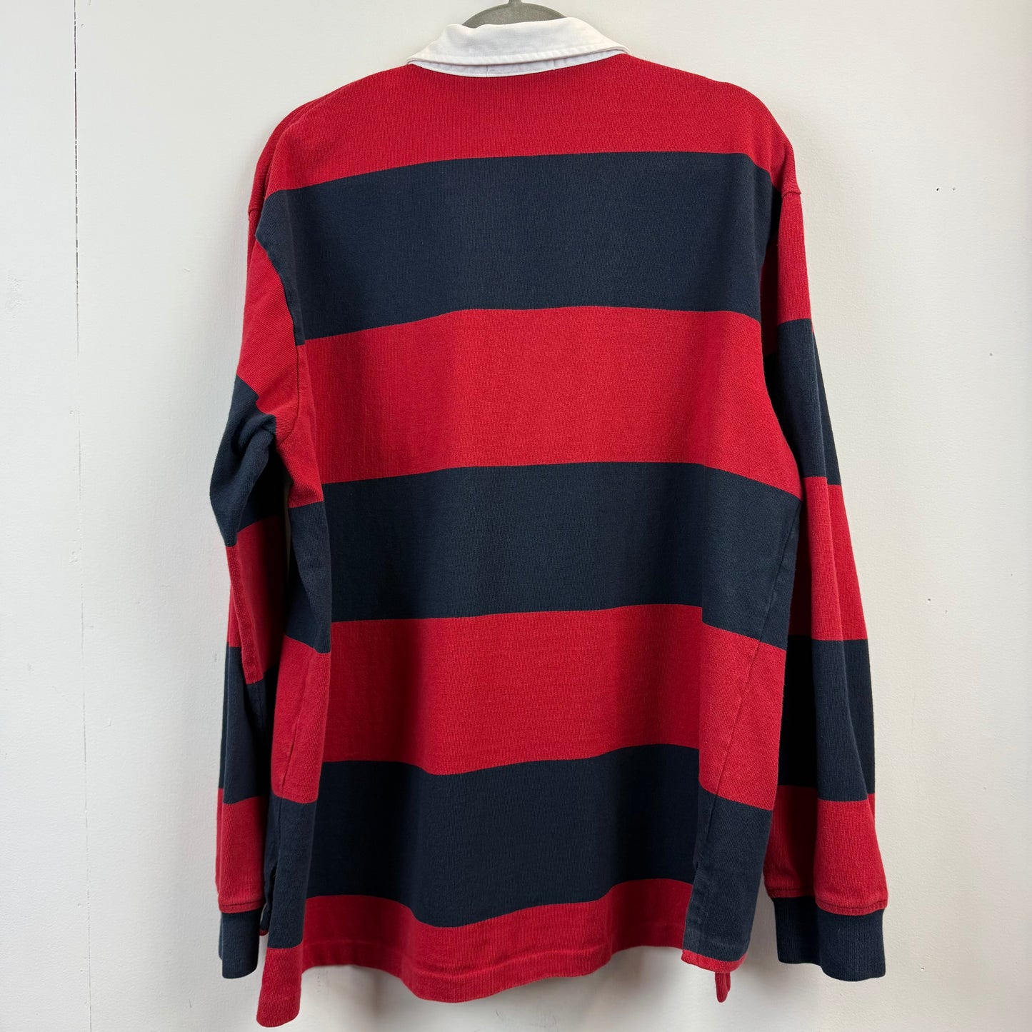 Vintage Polo Ralph Lauren Rugby XL - Wide Red Navy Blue Stripe