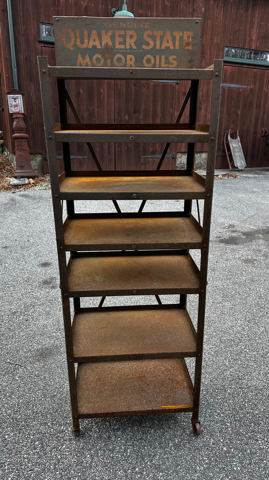Quaker State Motor Oils Display Rack on Casters