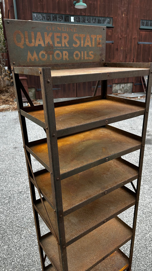 Quaker State Motor Oils Display Rack on Casters