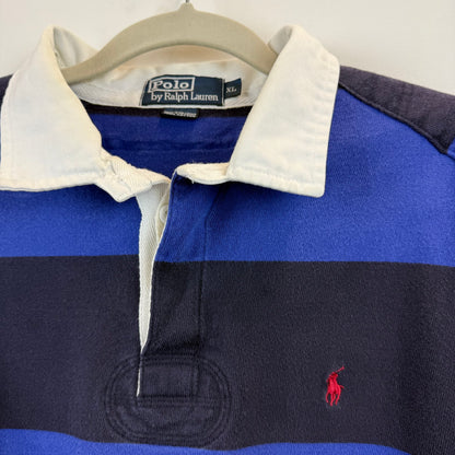 Vintage Polo Ralph Lauren Rugby XL - Wide Navy Royal Blue Stripe