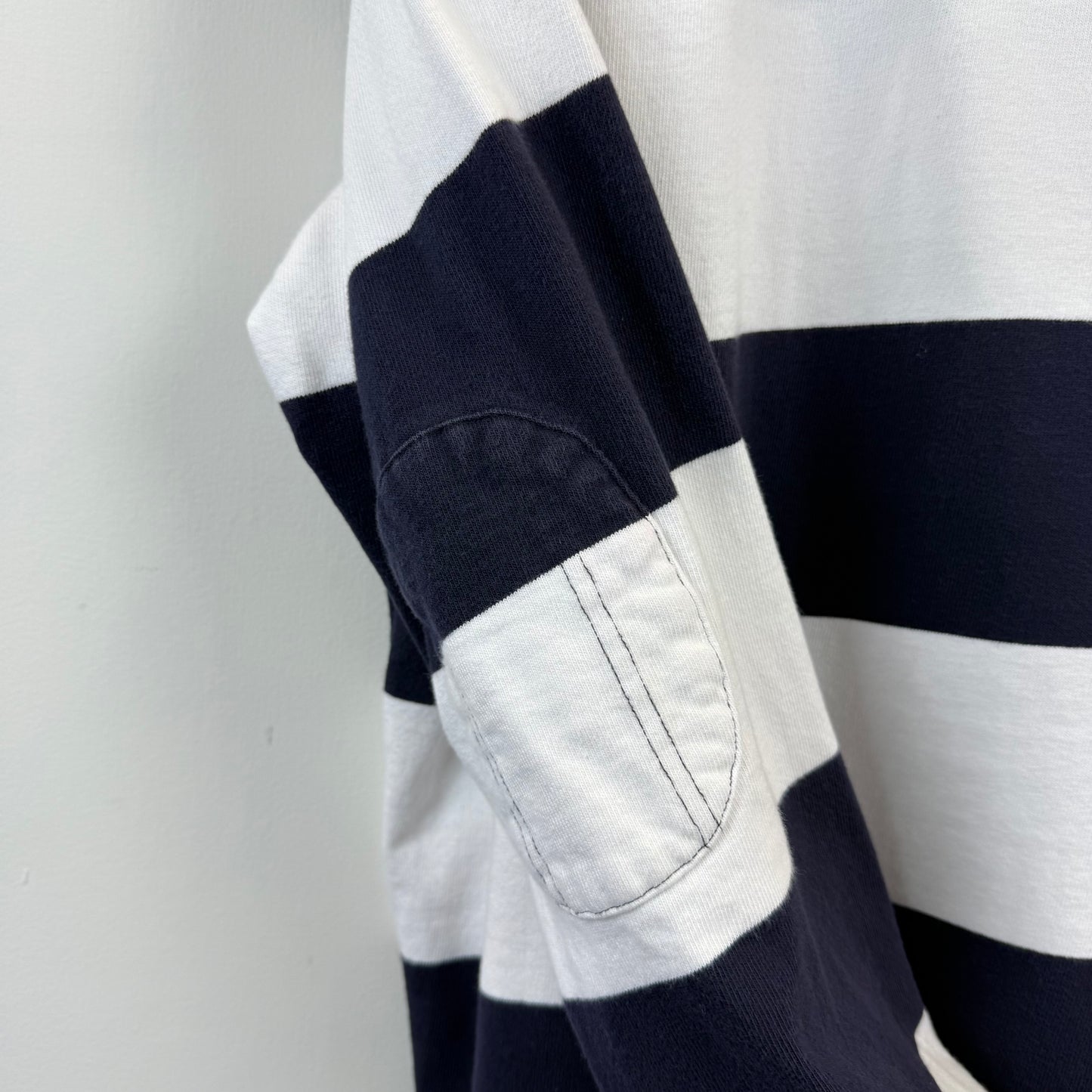 Vintage Polo Ralph Lauren Rugby XL - White Navy Blue Stripe