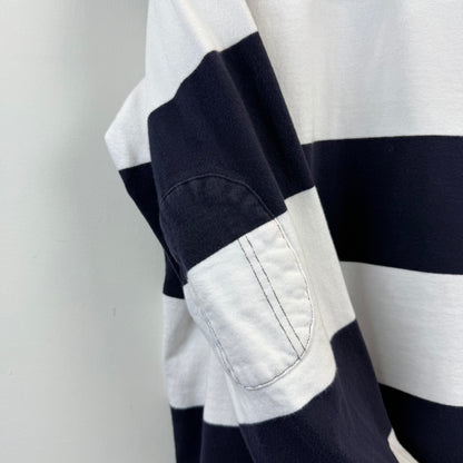 Vintage Polo Ralph Lauren Rugby XL - White Navy Blue Stripe