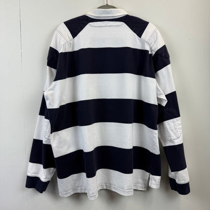 Vintage Polo Ralph Lauren Rugby XL - White Navy Blue Stripe