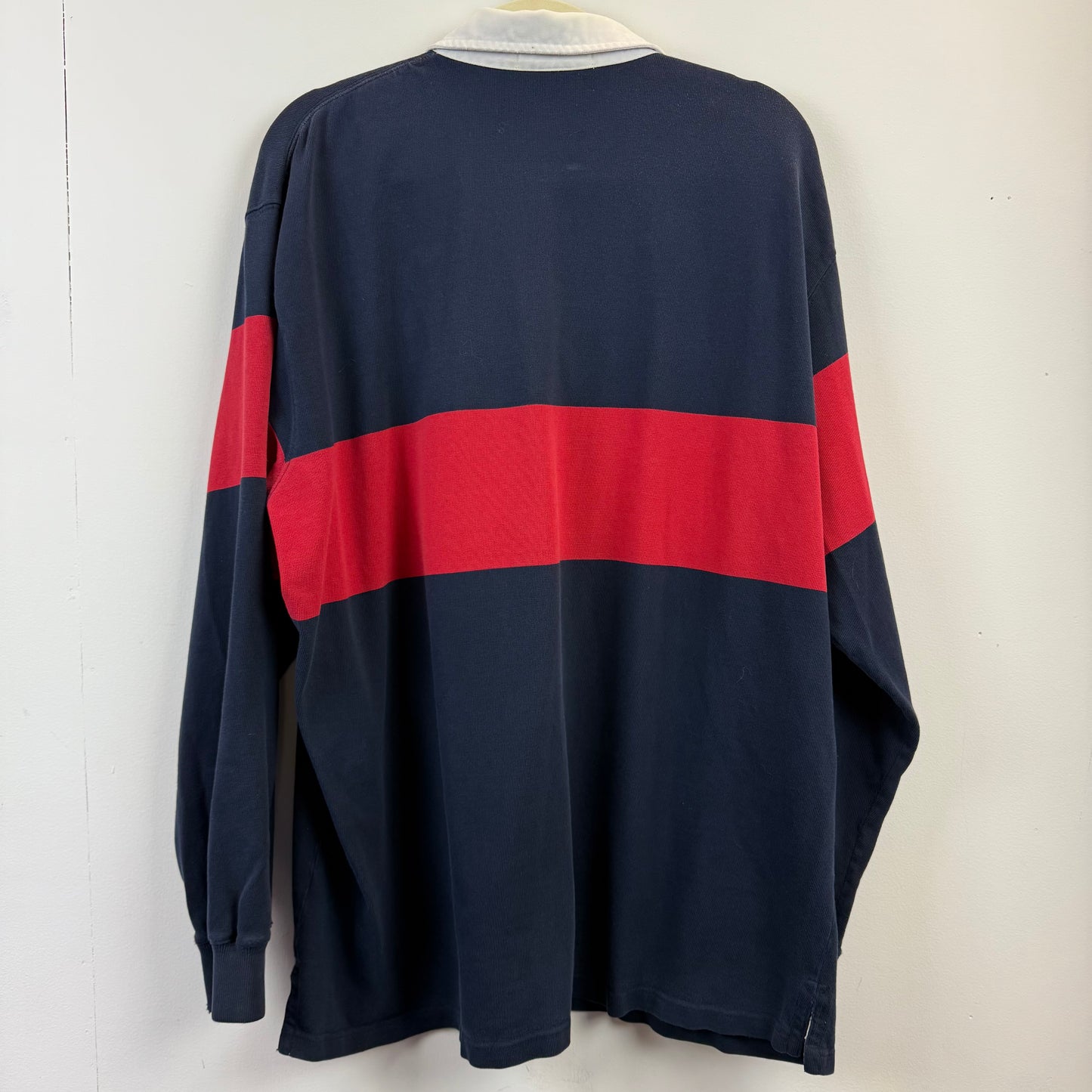 Vintage Polo Ralph Lauren Rugby XL - Red Navy Blue Stripe