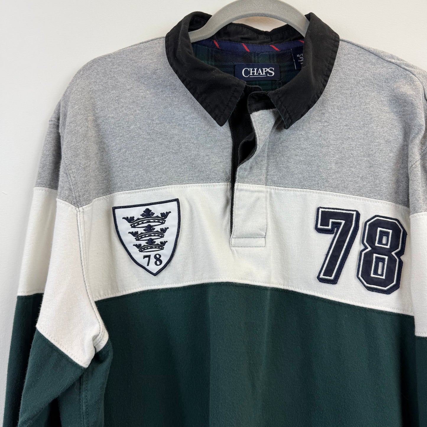 Chaps Ralph Lauren Rugby XL - Grey White Green