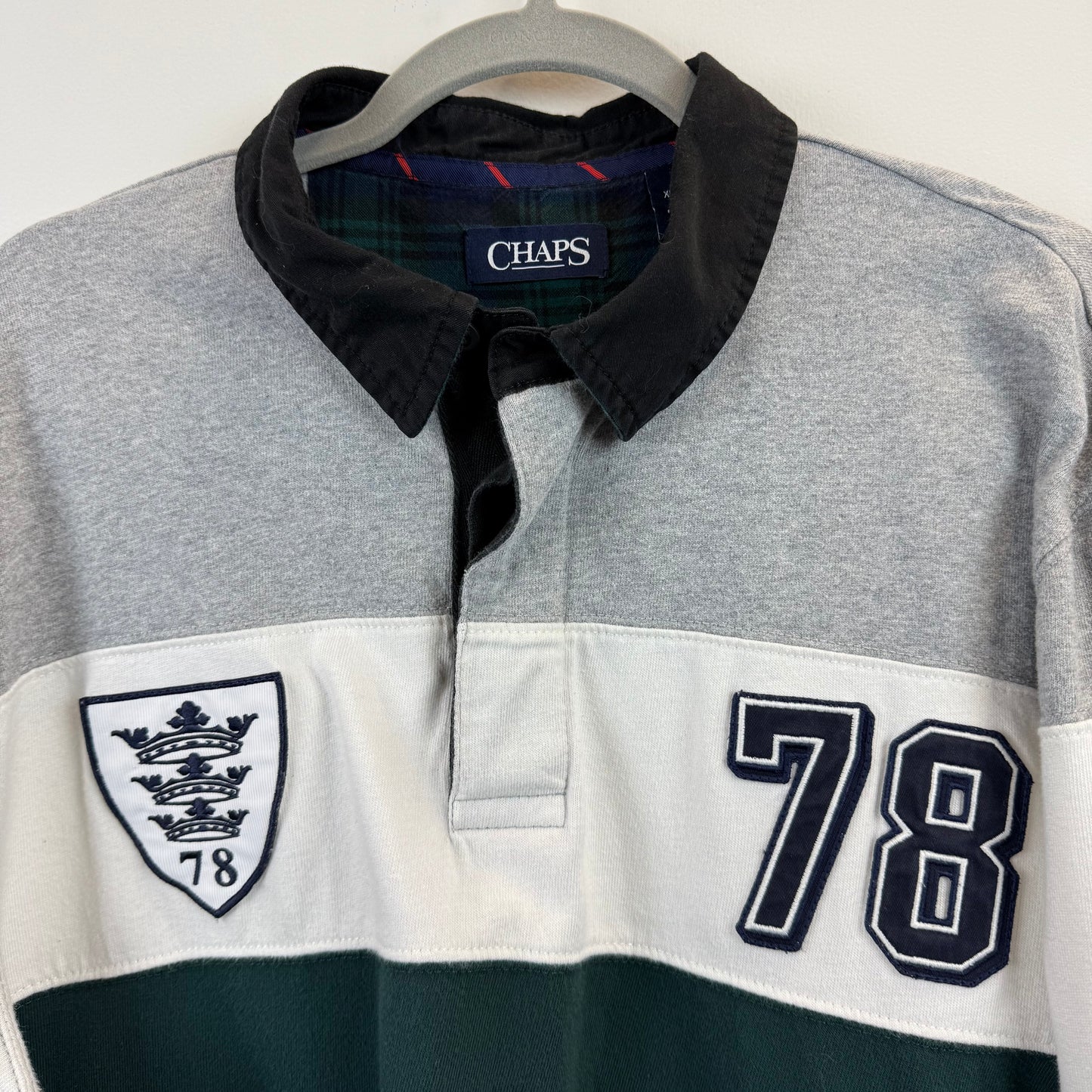 Chaps Ralph Lauren Rugby XL - Grey White Green