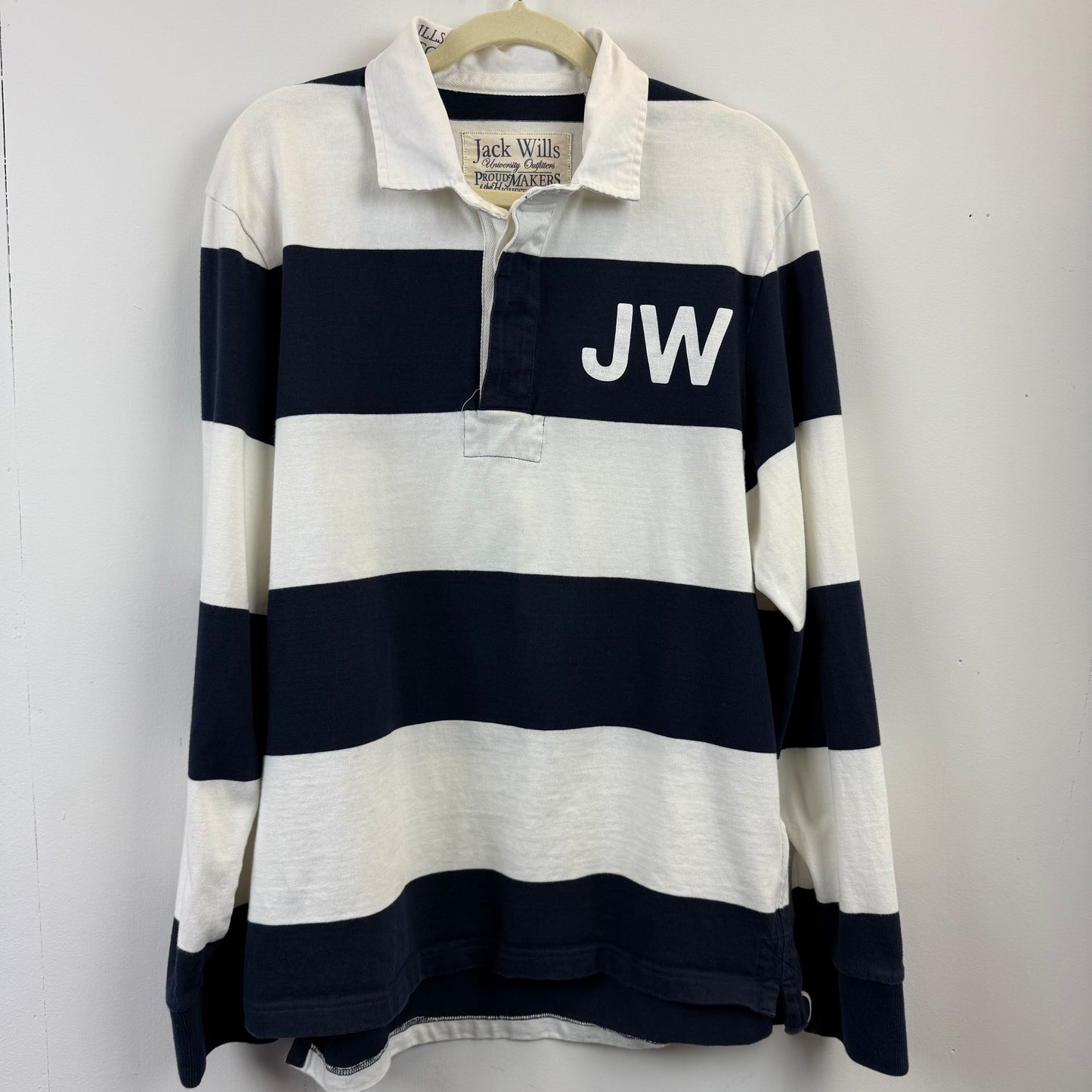 Jack Wills Rugby XL - Navy Blue White Stripe