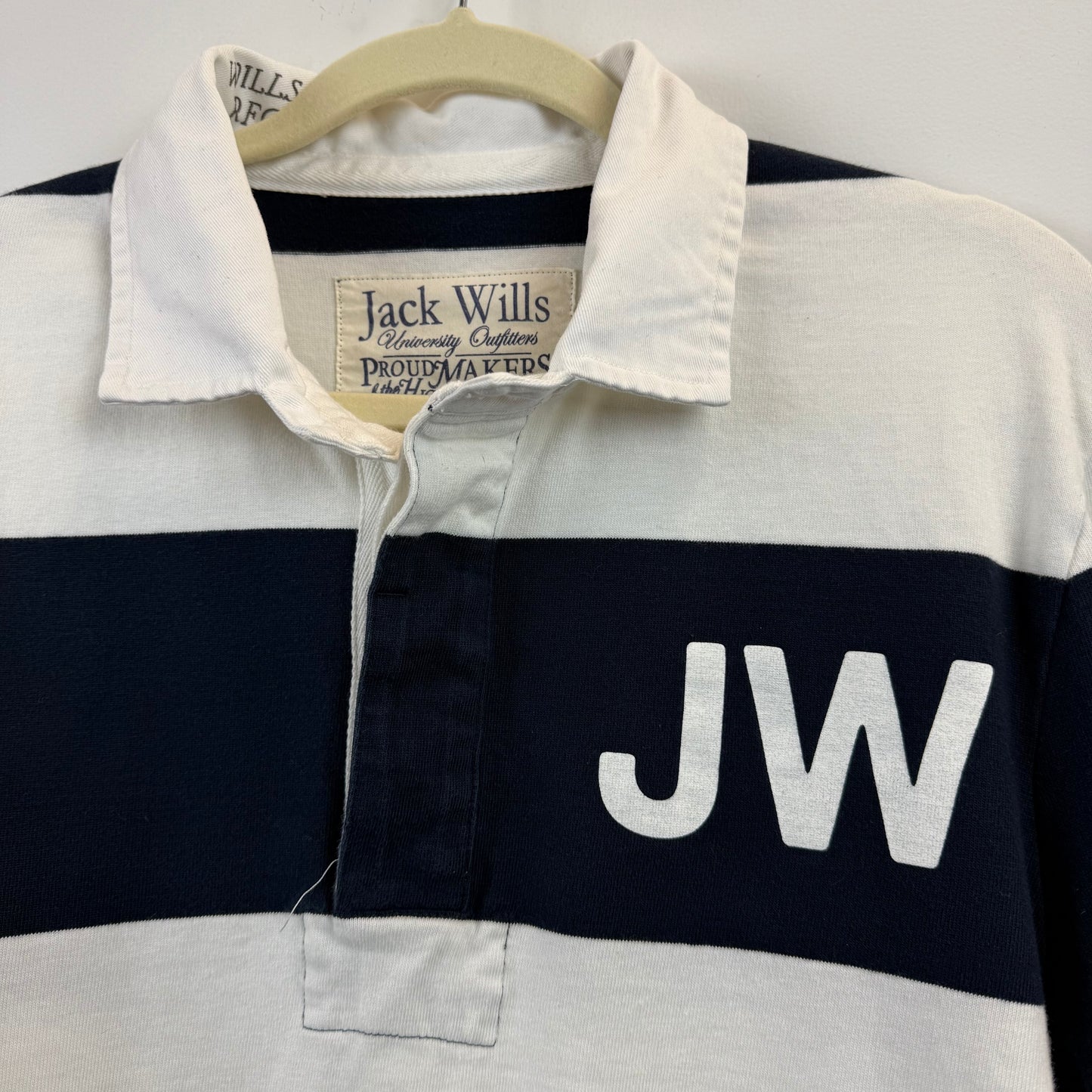 Jack Wills Rugby XL - Navy Blue White Stripe