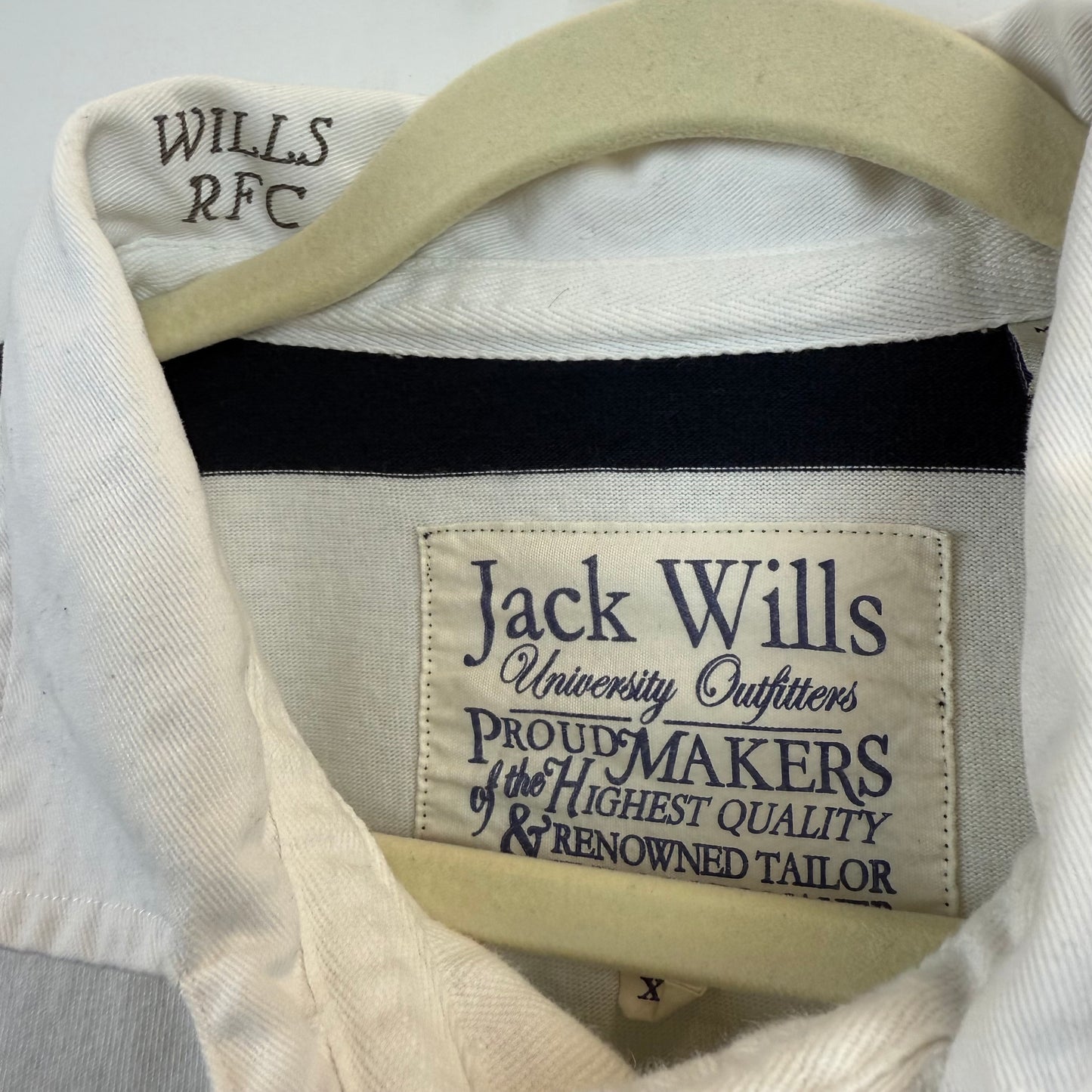 Jack Wills Rugby XL - Navy Blue White Stripe