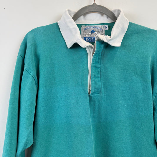 Vintage Lands' End Rugby Medium - Teal