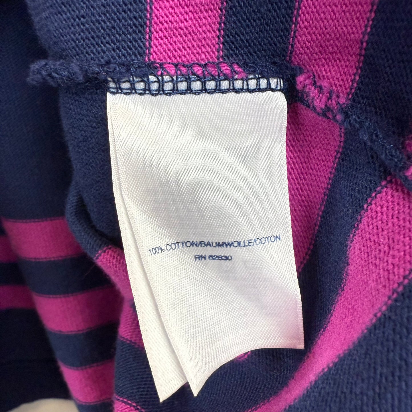 Lands' End Rugby Medium - Purple Navy Blue Stripe