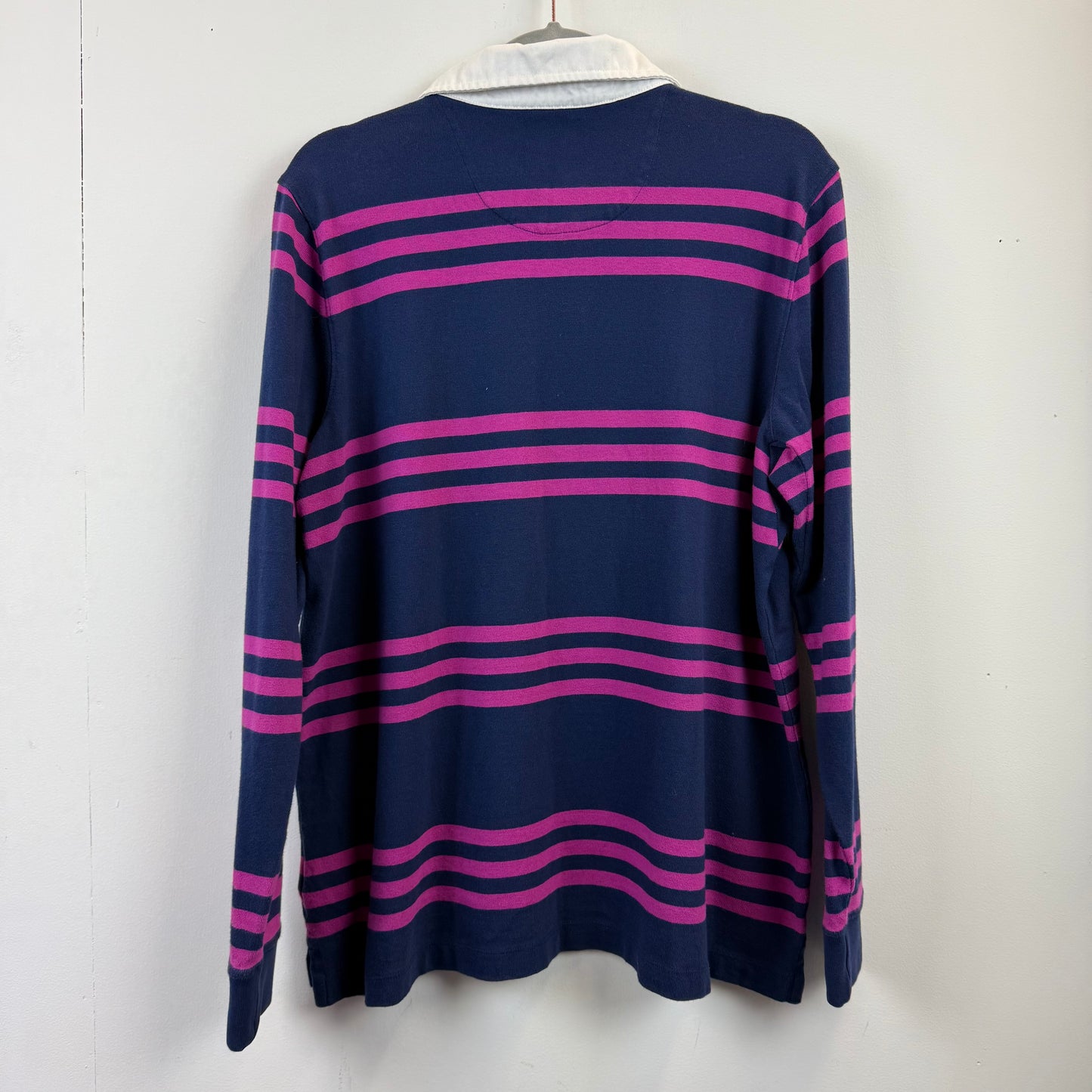 Lands' End Rugby Medium - Purple Navy Blue Stripe