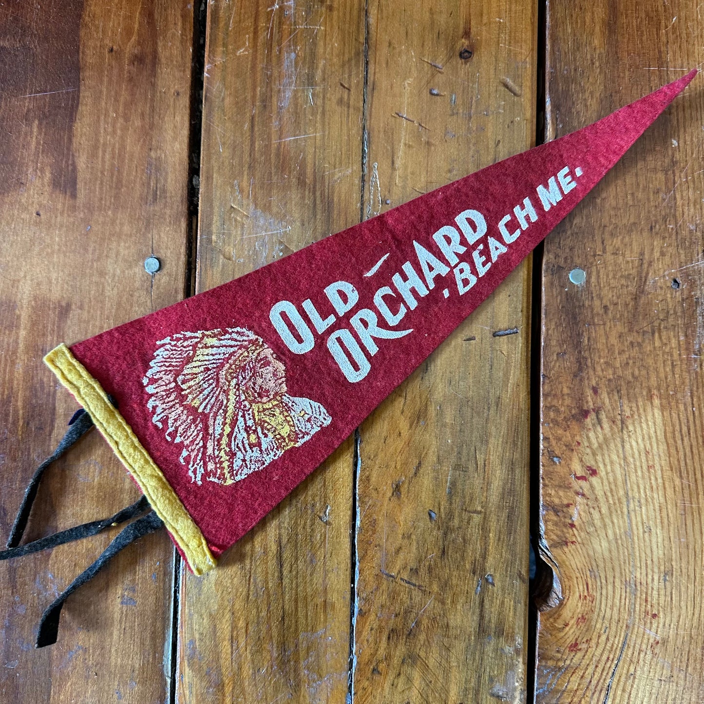 Vintage Old Orchard Beach ME Felt Pennant