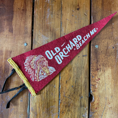 Vintage Old Orchard Beach ME Felt Pennant