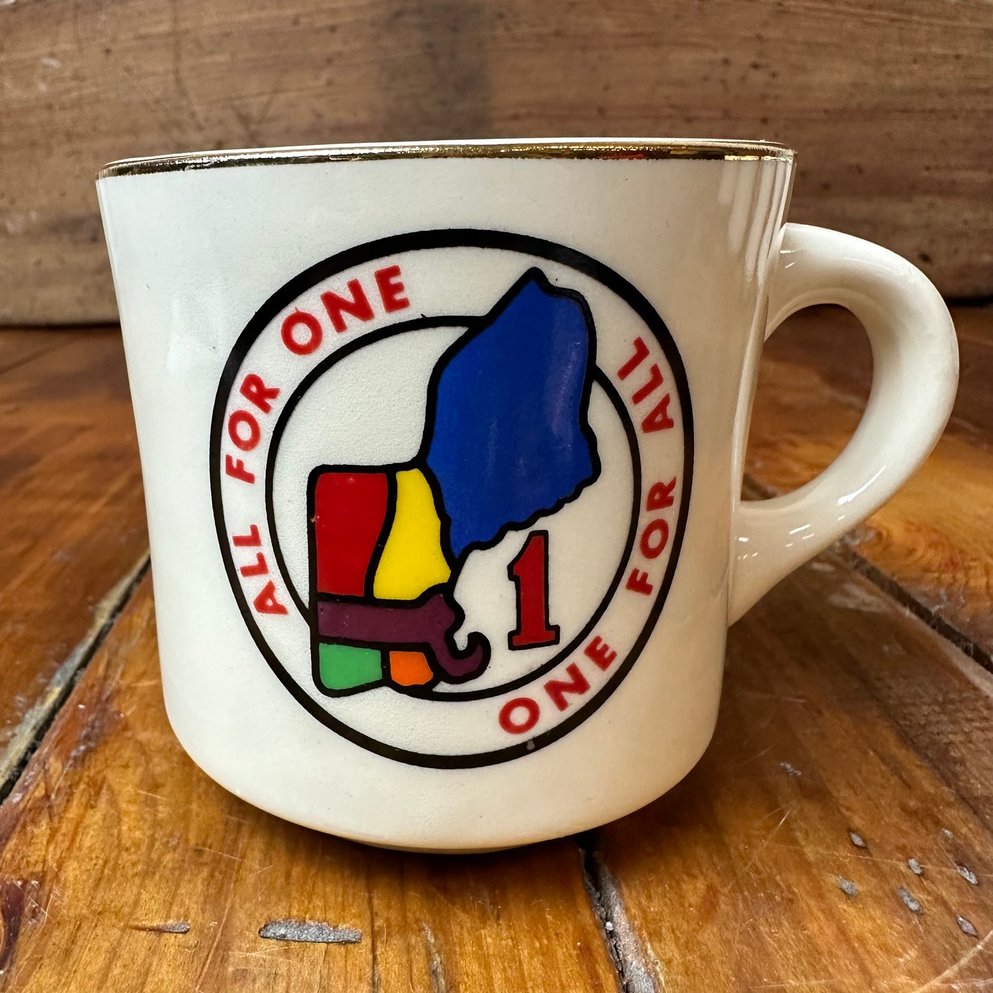 Boy Scout Mug Region 1 All for One One for All New England