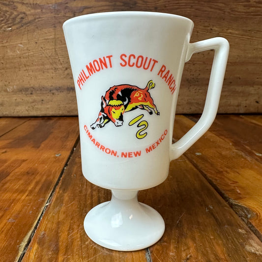 Boy Scout Tall Mug Milk Glass Philmont Scout Ranch Cimarron, New Mexico