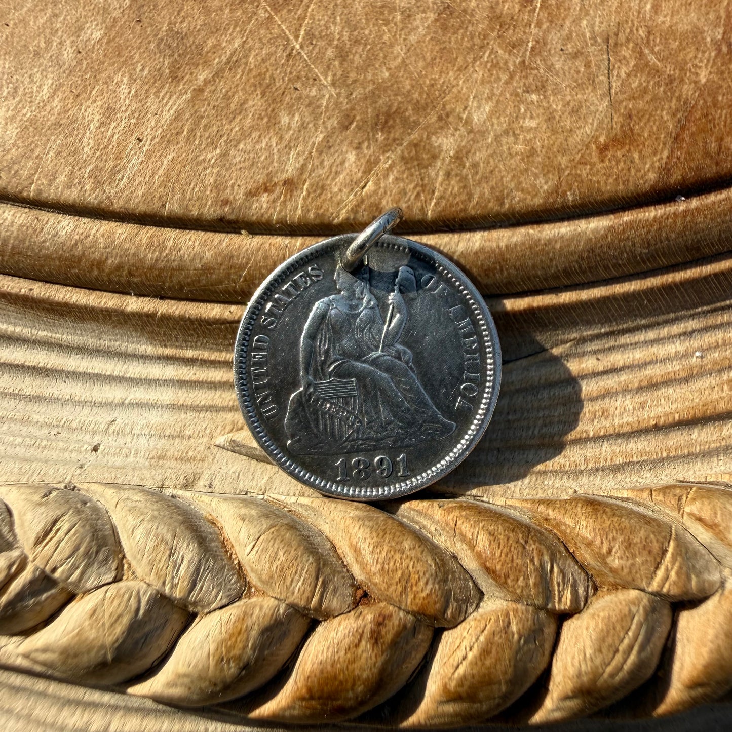 Victorian Love Token - Annie/1891 Seated Liberty