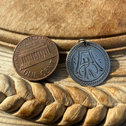 Victorian Love Token - AR/RA - 1883 - Seated Liberty