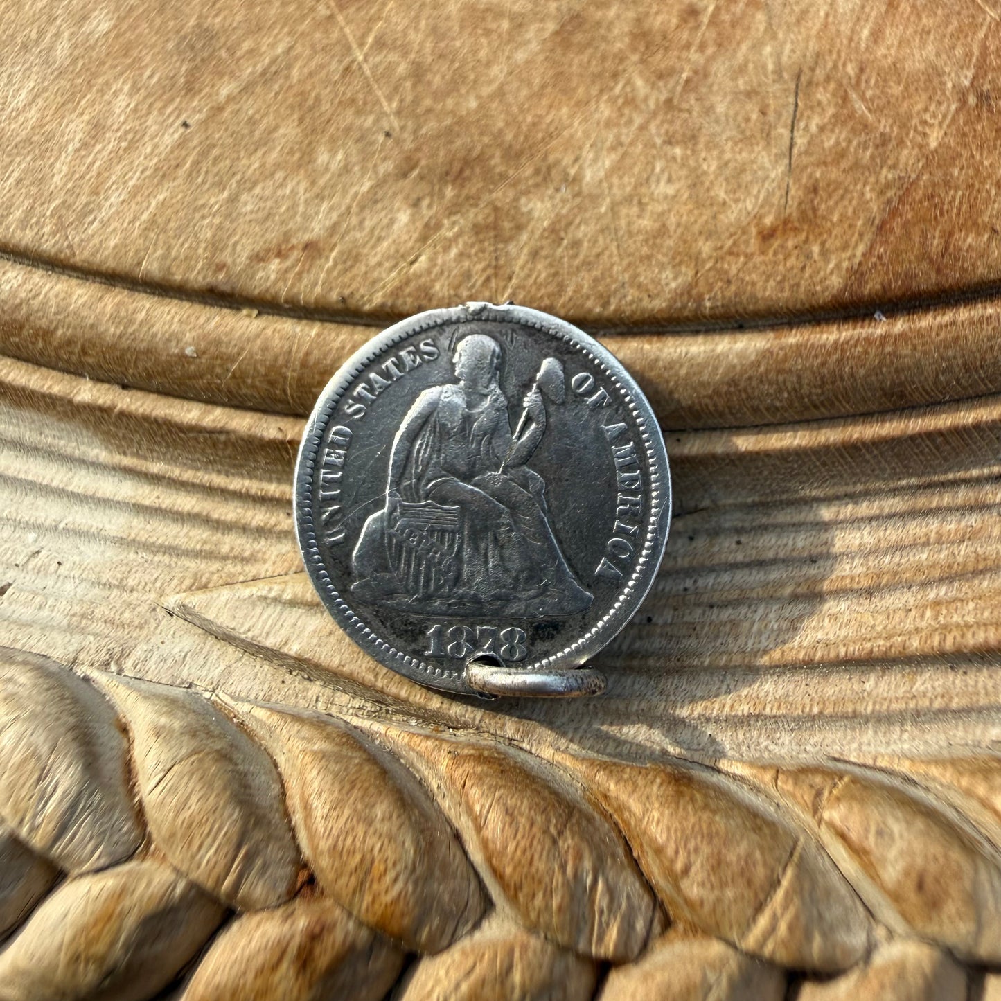 Victorian Love Token - JEC/JCE/ECJ/EJC/CEJ/CJE - 1878 Seated Liberty