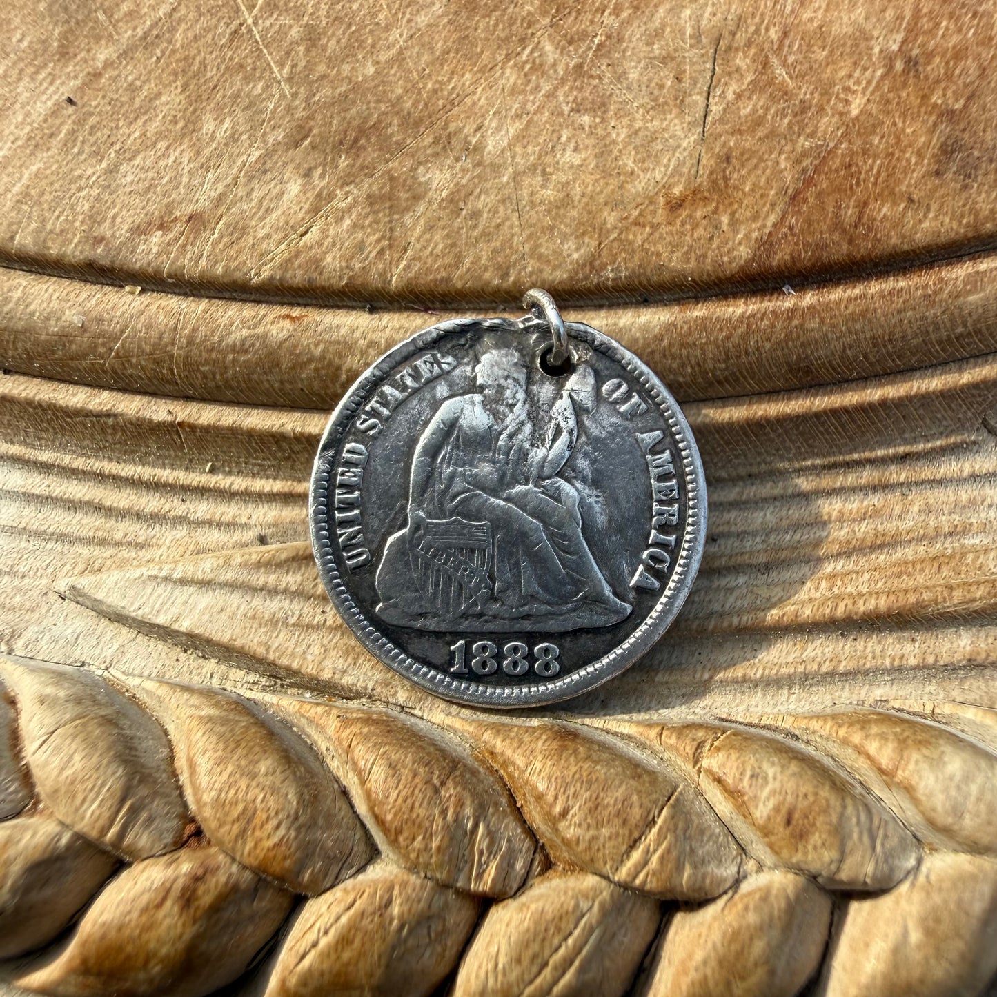 Victorian Love Token - MB/BM - 1888 Seated Liberty