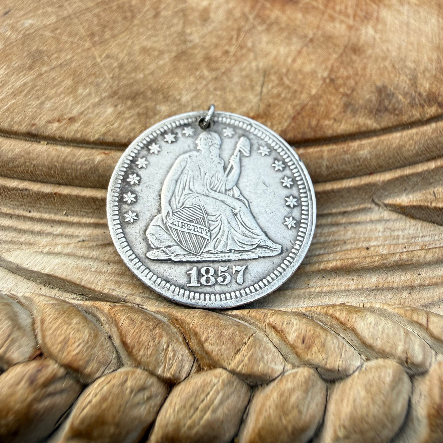 Victorian Love Token - HR/RH - Seated Liberty 1857
