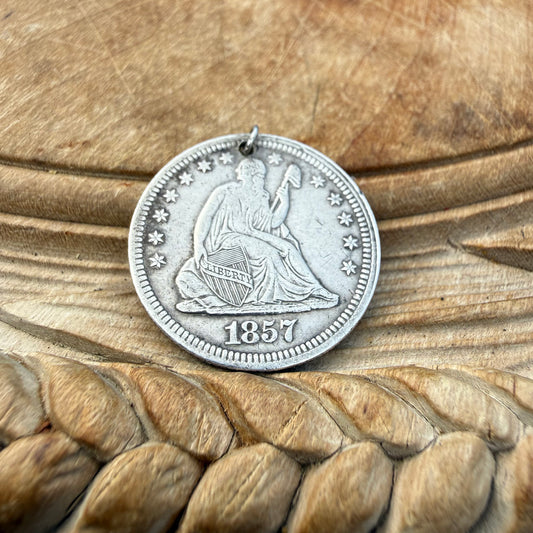 Victorian Love Token - HR/RH - Seated Liberty 1857