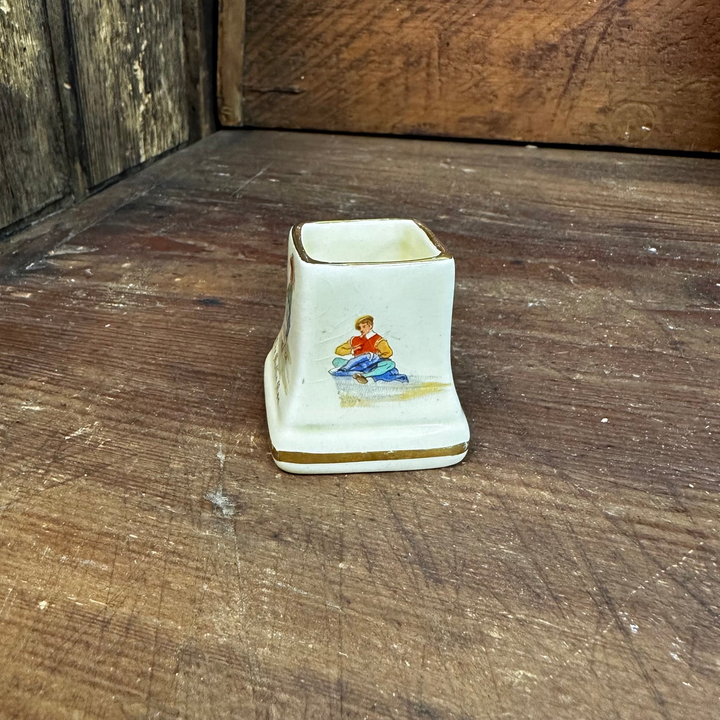 Royal Winton Grimwades Toothpick Holder Mustard Pot Old English Markets