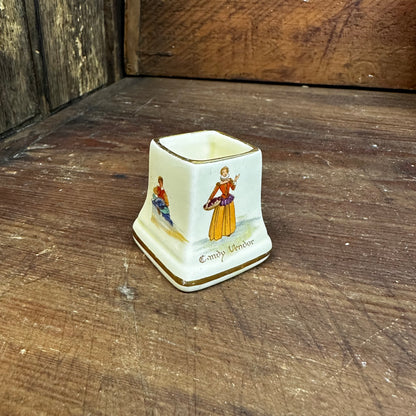 Royal Winton Grimwades Toothpick Holder Mustard Pot Old English Markets