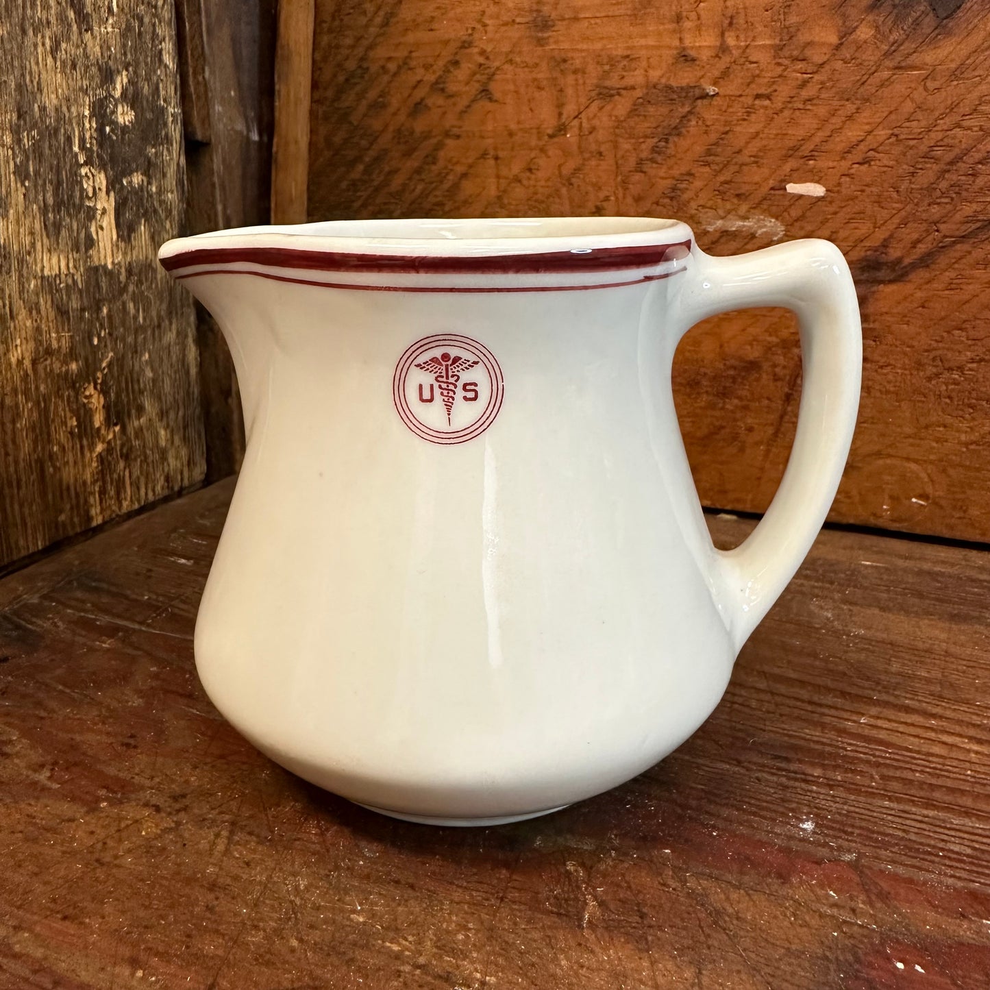 US Army Medical Department Large Creamer Milk Pitcher Tepco China