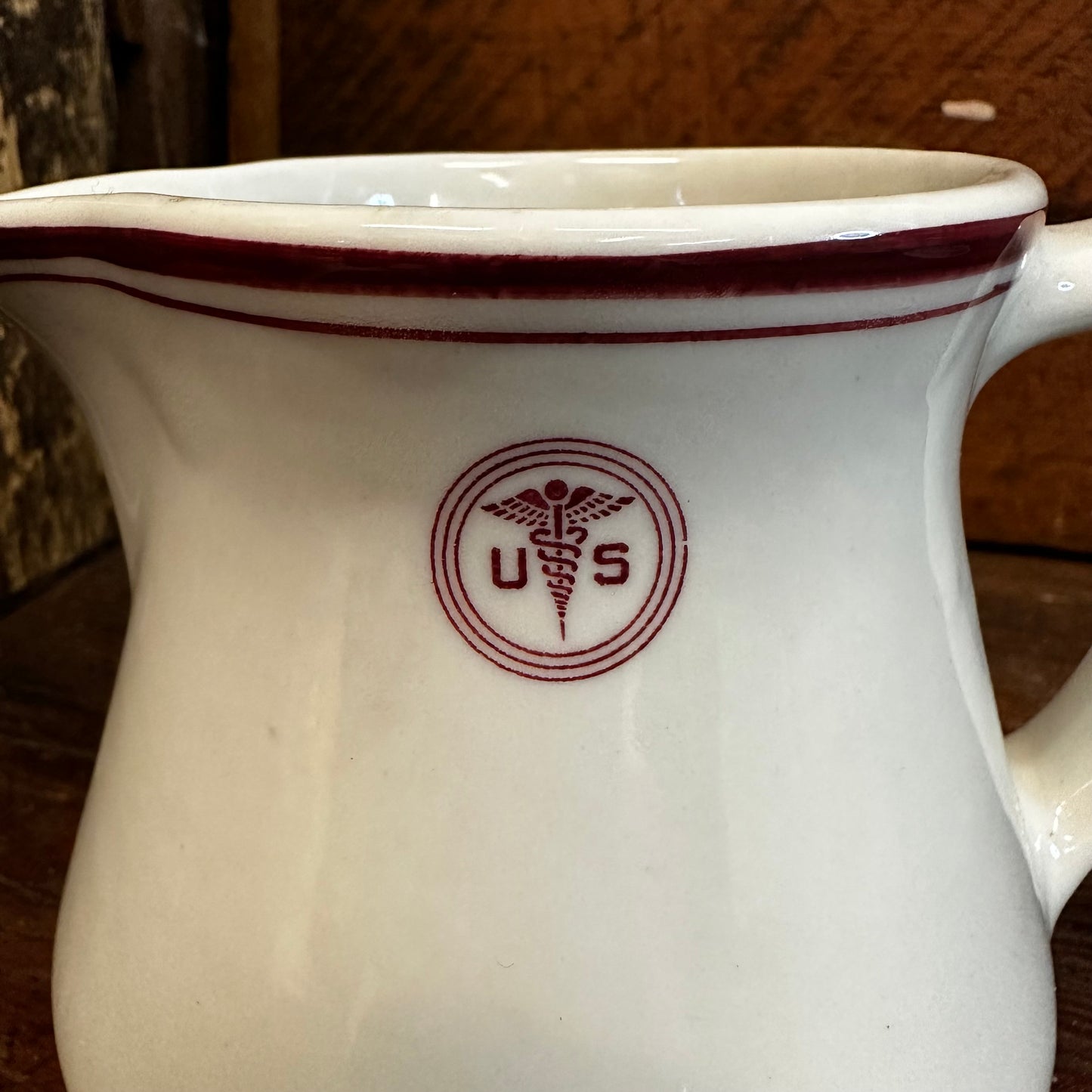 US Army Medical Department Large Creamer Milk Pitcher Tepco China