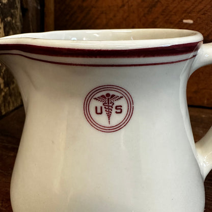 US Army Medical Department Large Creamer Milk Pitcher Tepco China