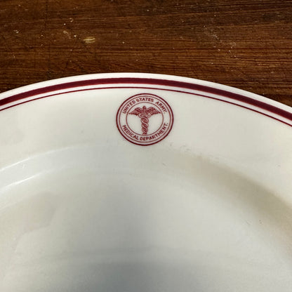 US Army Medical Department Plate 9" McNicol China 1940