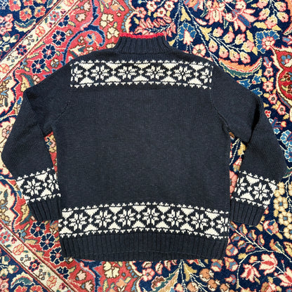 Vintage Lauren Ralph Lauren Petite Handknit Downhill Skiier Sweater