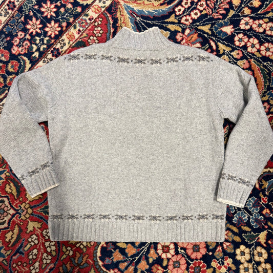 Vintage Lauren Ralph Lauren Handknit Polar Bear Family Mockneck Sweater