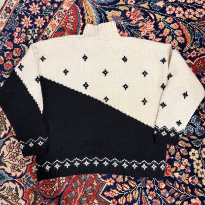 Vintage Lauren Ralph Lauren Handknit Downhill Skiier Mockneck Sweater