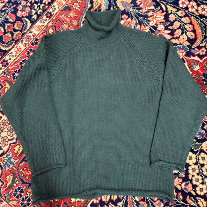J.Crew Hunter Green Wool Rollneck Sweater