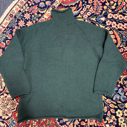 J.Crew Hunter Green Wool Rollneck Sweater